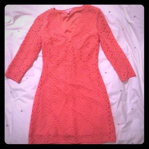 Lilly Pulitzer Coral Lace Dress